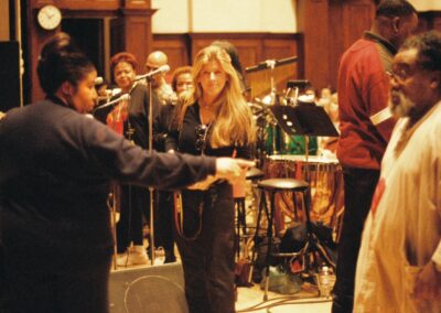 Linda photographs Aretha during a rehearsal