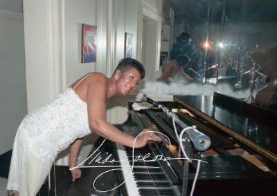 Aretha at her piano