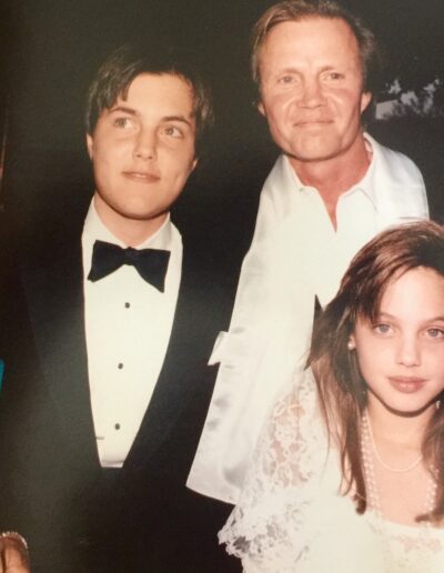 Angelina Jolie (at 9 years old) with her Jon Voight and family at the Academy Awards